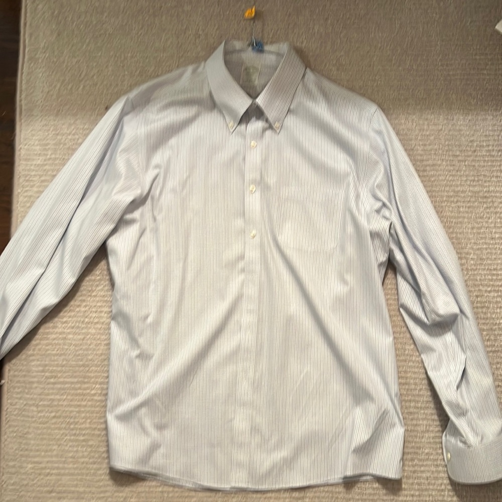 Brooks Brothers dress shirt.  17x36 Milano cut. Blue check pattern.